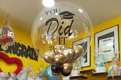 Μπουκέτο congrats με Aqua μπαλόνι "You Did It"